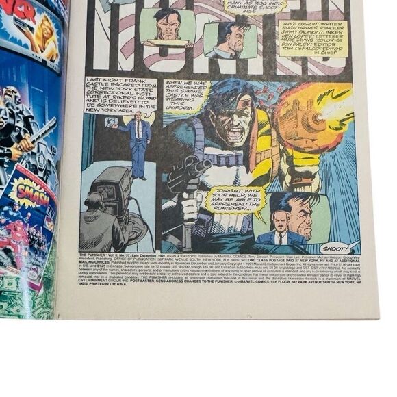 The Punisher #57 Vol 2 Marvel 1991 Wanted Dead of Alive Double Cover Jim Lee NM - Picture 5 of 5